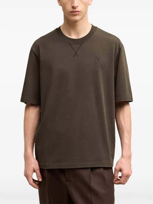【関税込み】AMI Paris ブラウン Ami Paris Tシャツ 30650842_59862318_600.jpg