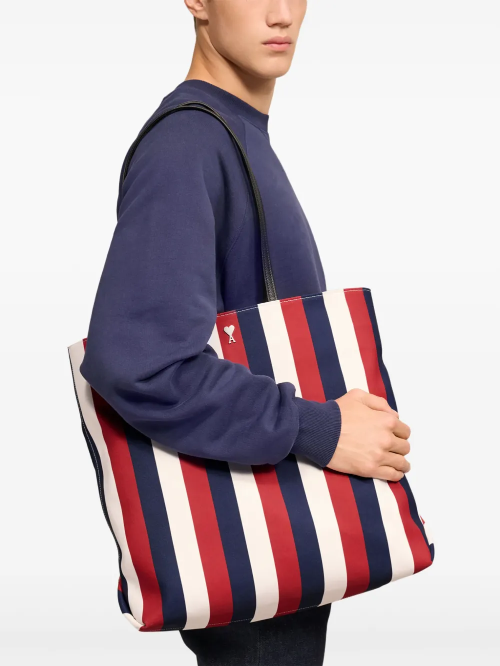 Ami Alexandre Mattiussi La Plage North South Ami Tote Bag In Red