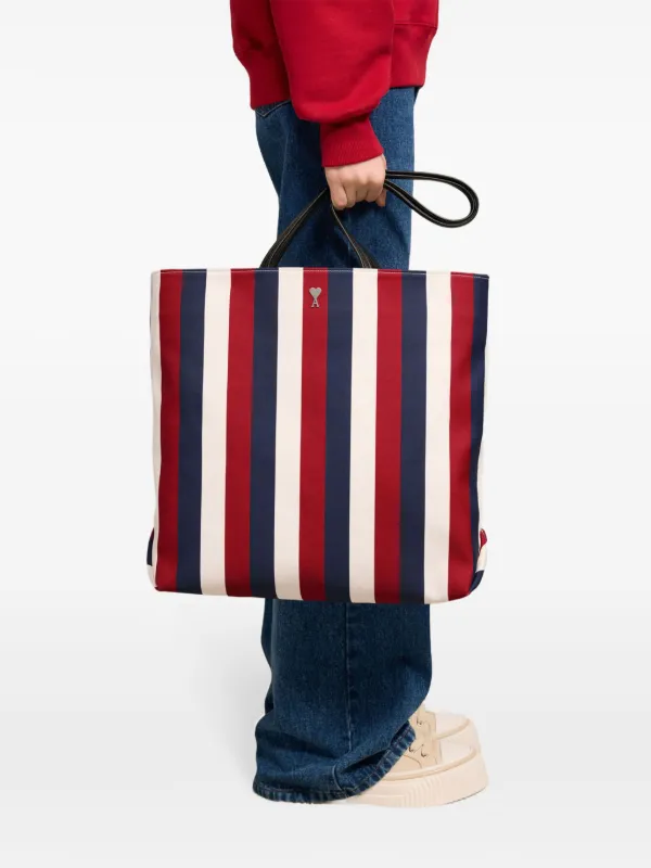 AMI Paris La Plage North South Ami Tote Bag Red FARFETCH PH