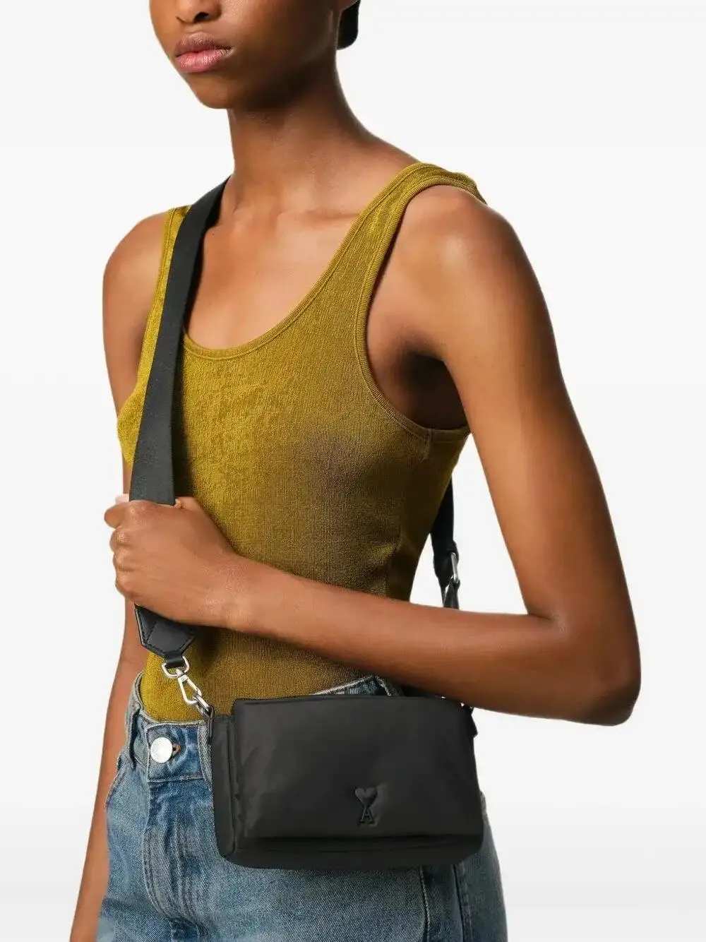 AMI Paris Ami De Coeur ショルダーバッグ | ブラック | FARFETCH JP