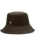 AMI Paris Ami De Coeur stud bucket hat - Brown