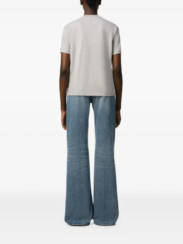 【関税&送料込】Ami Paris Ami De Coeur Grey T-Shirt AMI Paris Ami De Coeur-embroidered T-shirt | Grey | FARFETCH
