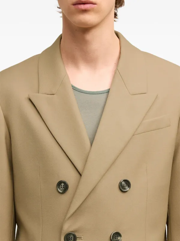 AMI Paris Double Breasted Virgin Wool Blazer | Neutrals AMI Paris Double Breasted Virgin Wool Blazer | Neutrals