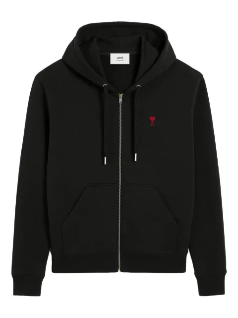 AMI Paris  Ami De Coeur zipped organic-cotton hoodie