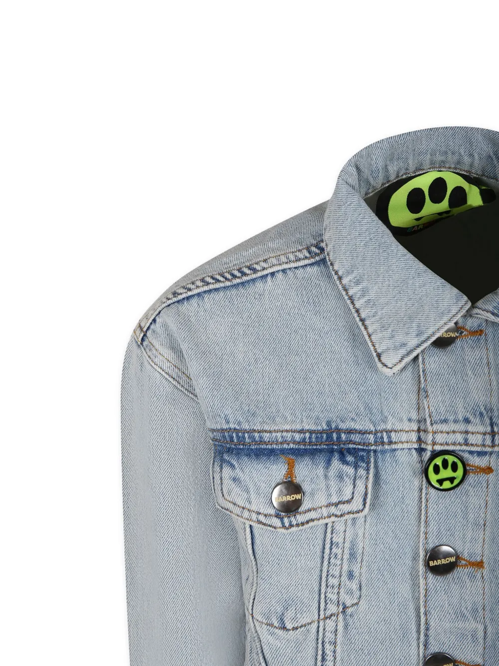 Barrow kids Spijkerjack met logoprint Blauw