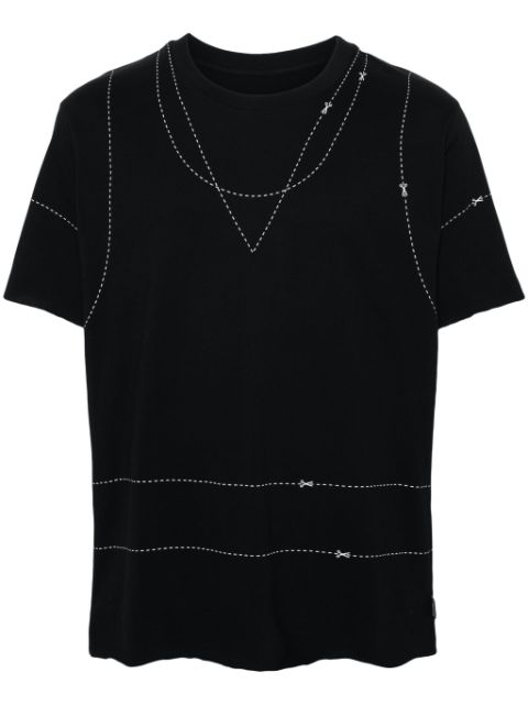 MM6 Maison Margiela stitch-print cotton T-shirt Men