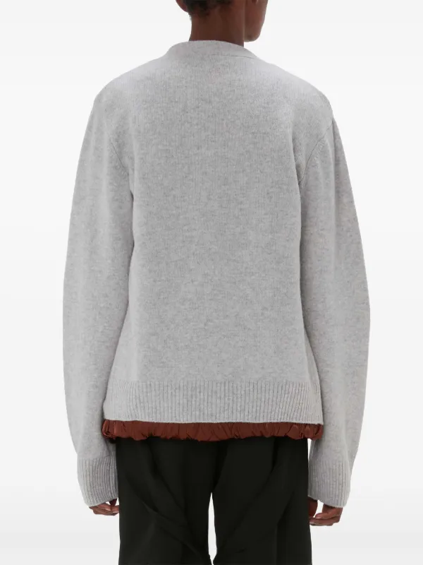 JW Anderson サテンライニング カーディガン | グレー | FARFETCH JP