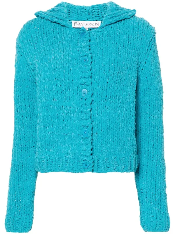 JW Anderson チャンキーニット カーディガン | ブルー | FARFETCH JP