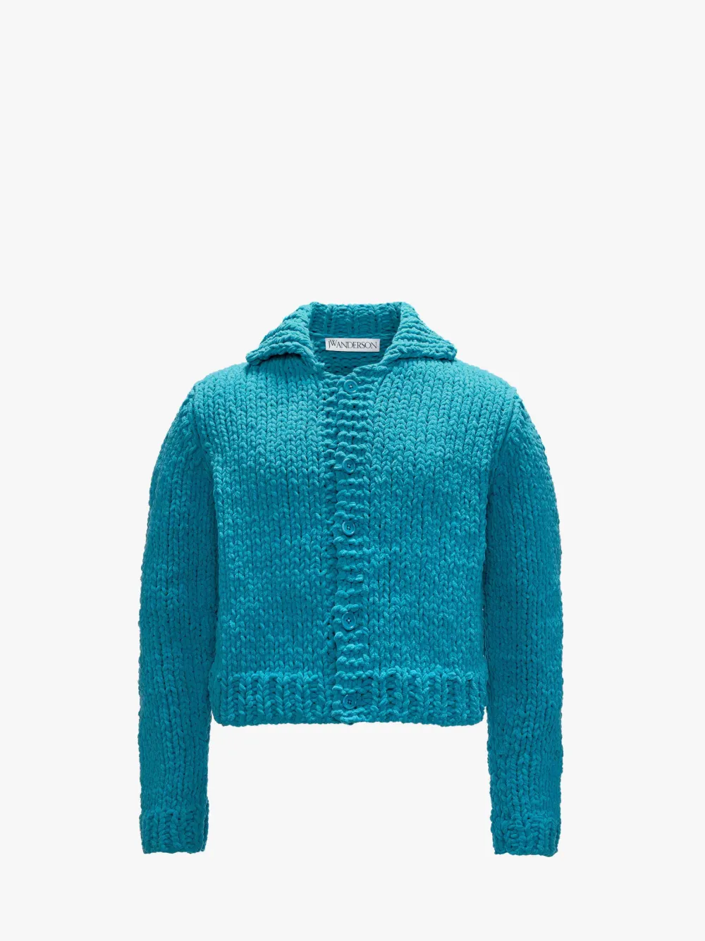 Jw Anderson Women Chenille Cardigan In Blue