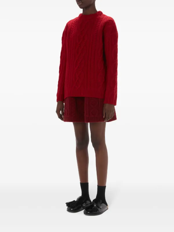 JW Anderson ケーブルニット セーター | レッド | FARFETCH JP