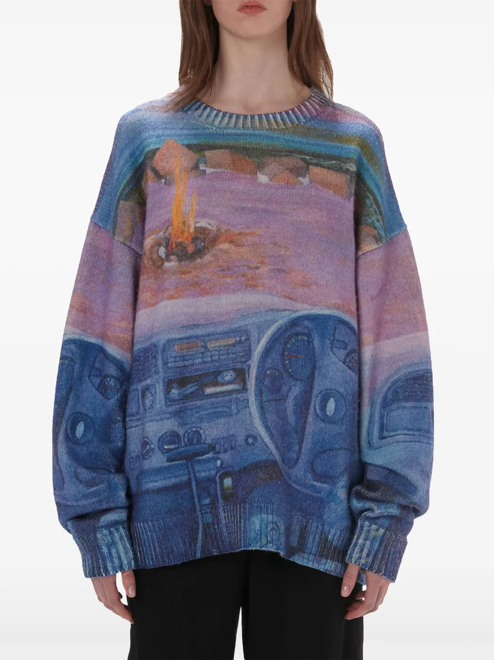 Jw Anderson J.w. Anderson Printed Jumper In Blue