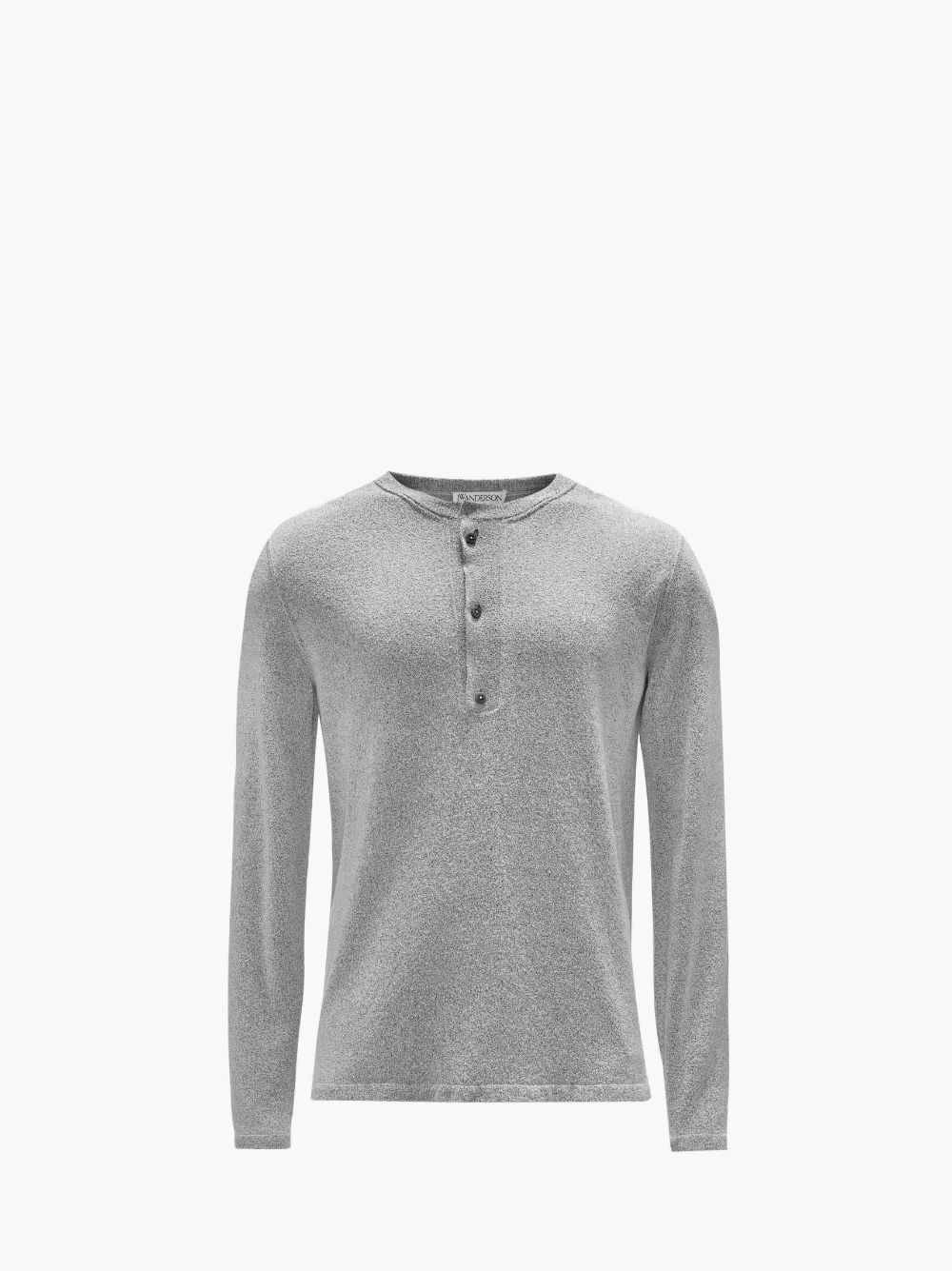 Shop Jw Anderson Boucle Henley Top In Grey