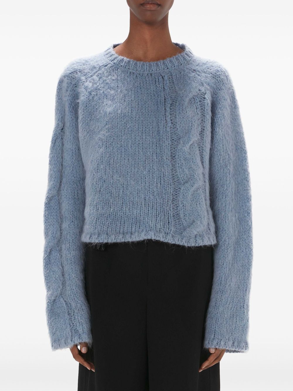 JW Anderson cable-knit cropped sweater Women