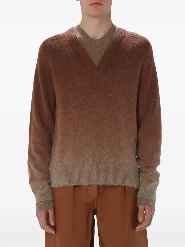 JW ANDERSON セーター JW Anderson Vネック セーター | ブラウン | FARFETCH JP