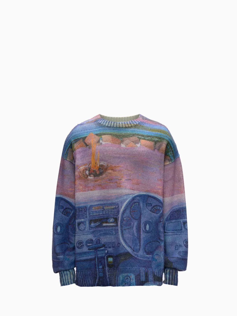 Jw Anderson Printed Sweater In Blue