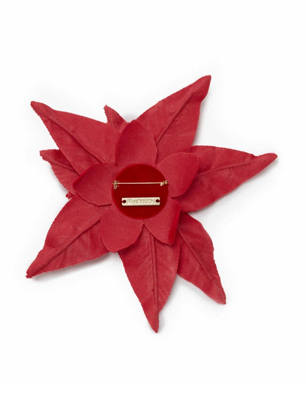 JW Anderson Fluwelen Pointsettia broche - Rood