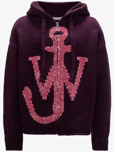 JW Anderson anchor-logo zip hoodie
