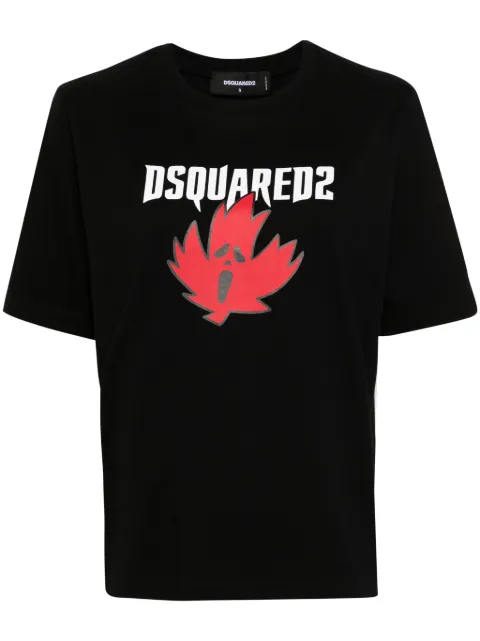 DSQUARED2 Horror maple leaf-print T-shirt Women