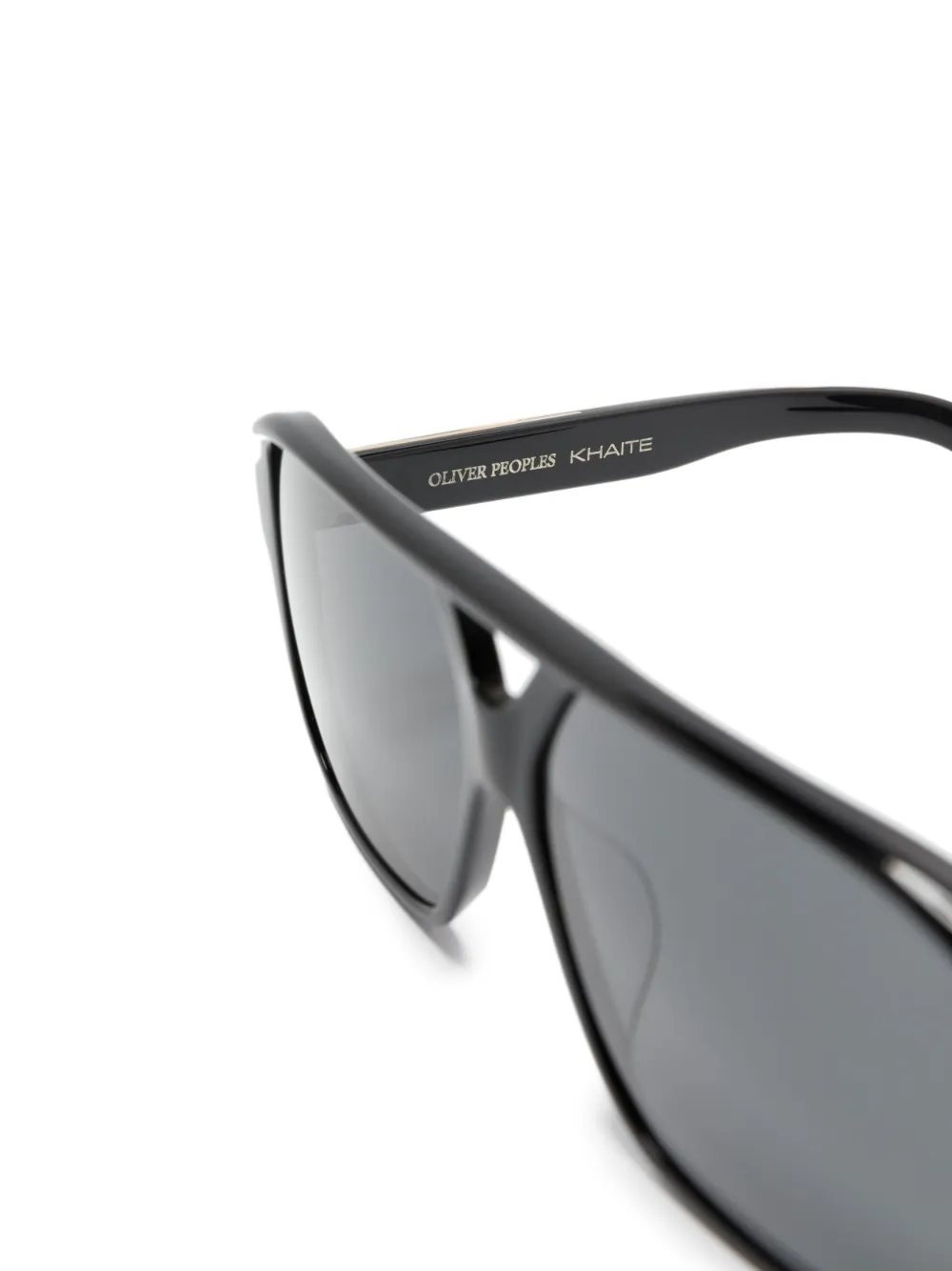Oliver Peoples x Khatie 1977C zonnebril met piloten montuur Zwart