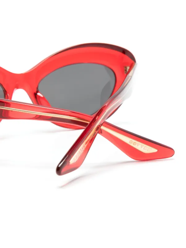 KHAITE × OLIVER PEOPLES サングラスRED KHAITE x Oliver Peoples 1968C キャットアイ サングラス | レッド
