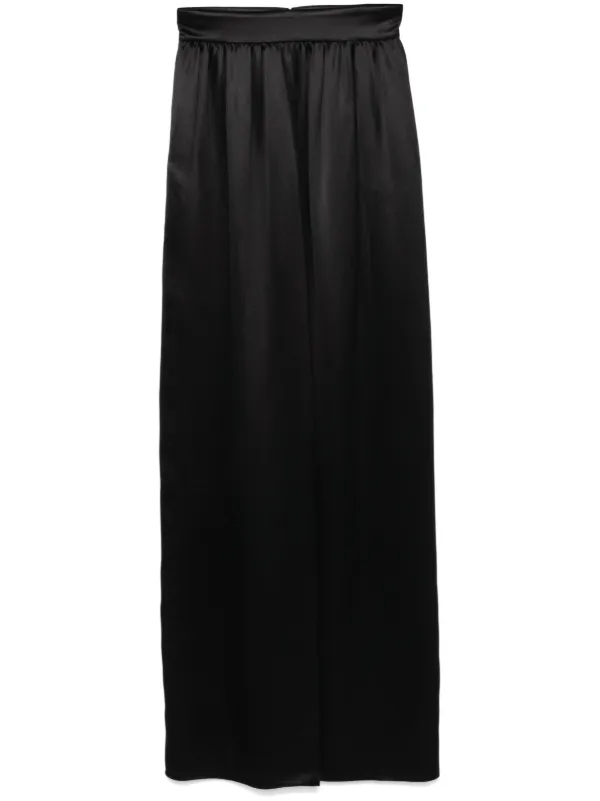 スカート Dolce & Gabbana Dolce & Gabbana Silk Long Skirt Long silk satin skirt with slit in Black for Women