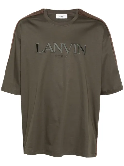 Lanvin logo-embroidered cotton T-shirt Men