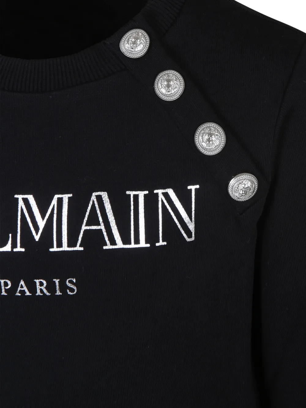 BALMAIN LOGO-PRINT COTTON SWEATSHIRT 