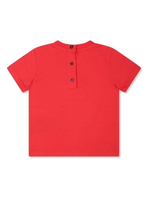 button-back cotton t-shirt