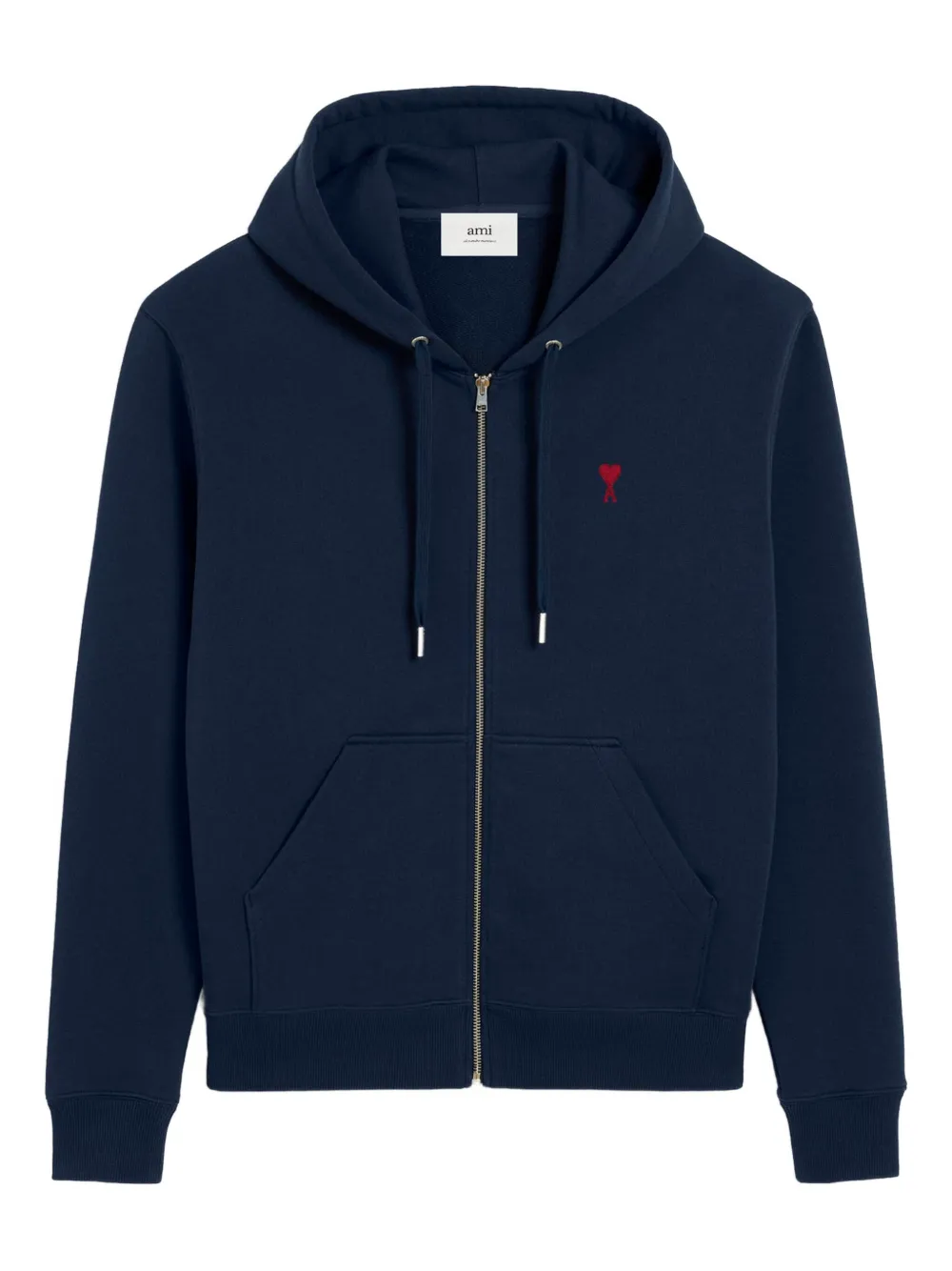 AMI Paris Hoodie met rits Blauw