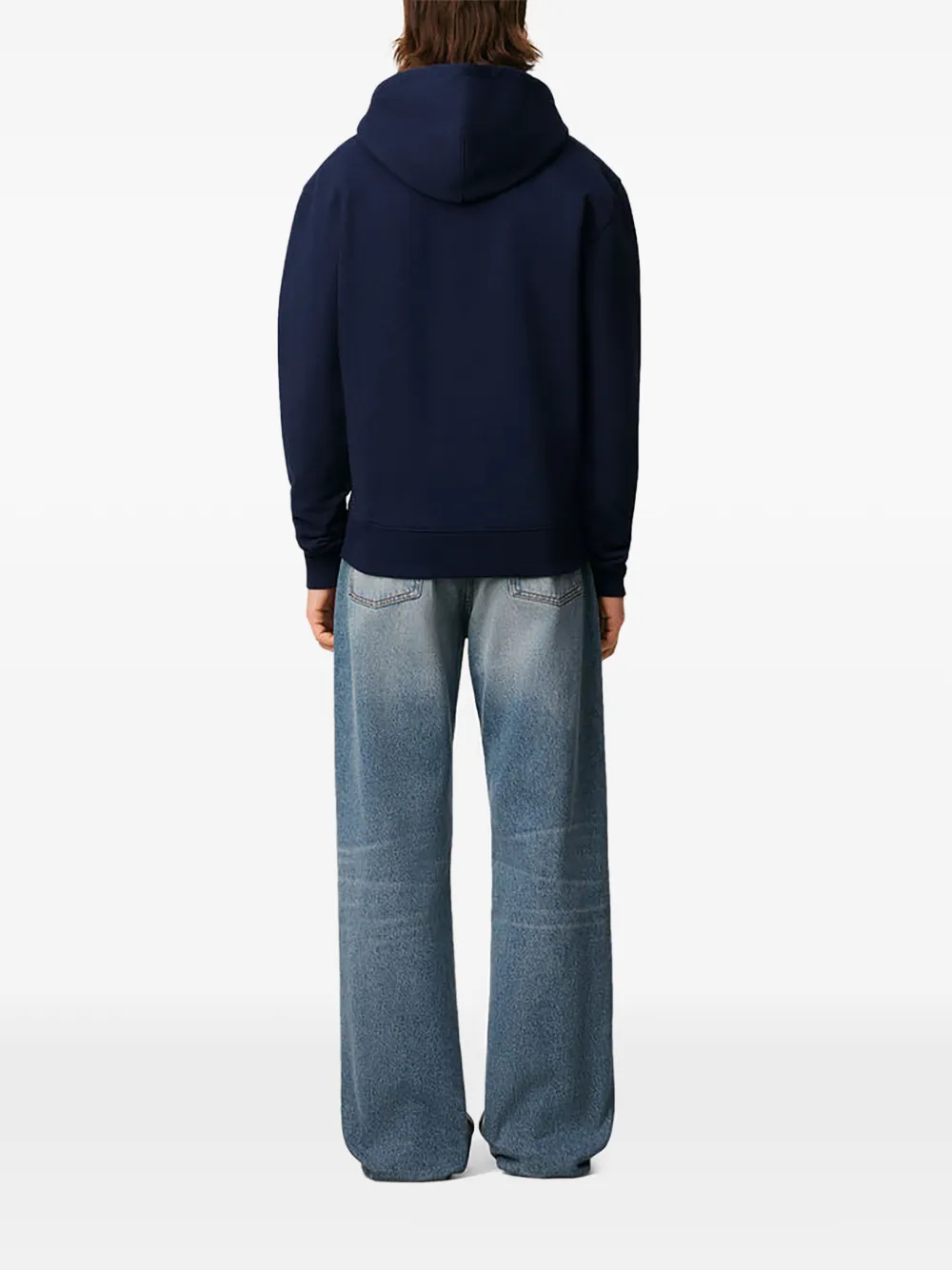 AMI Paris Ami de Coeur hoodie van biologisch katoen met rits Blauw