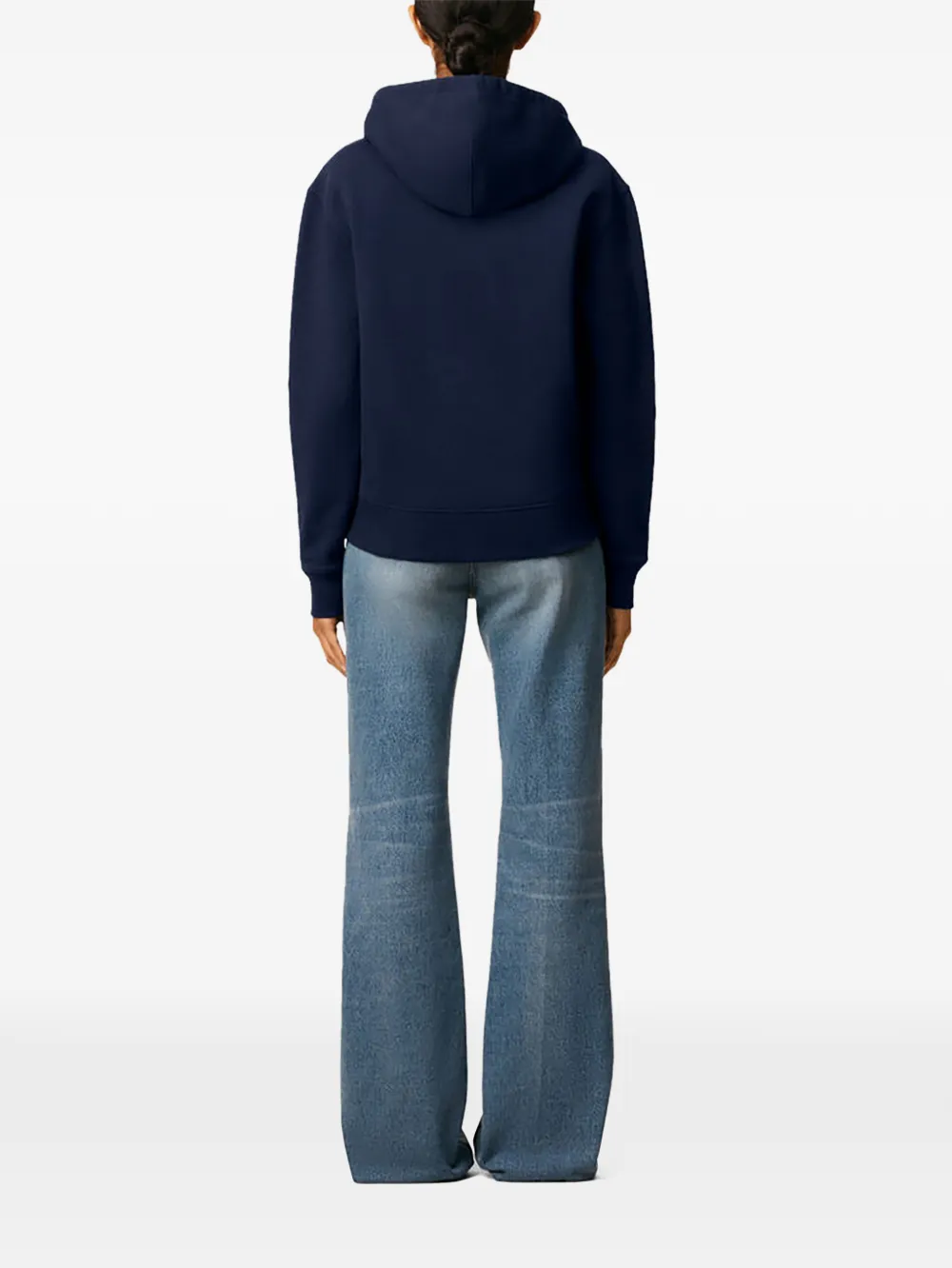 AMI Paris Ami de Coeur hoodie van biologisch katoen met rits Blauw
