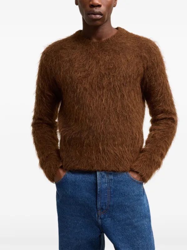 AMI Paris ブラッシュド セーター | ブラウン | FARFETCH JP