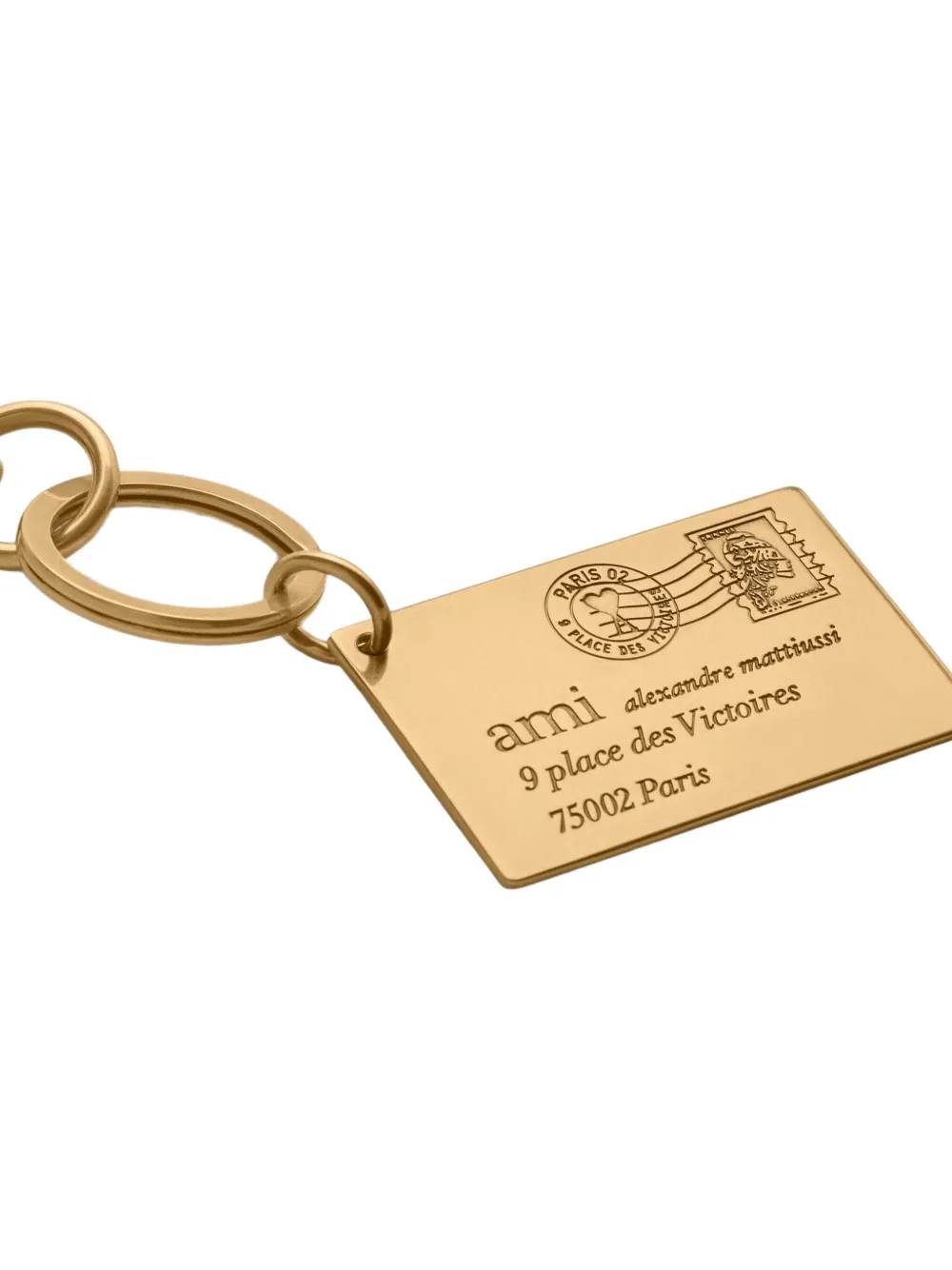 AMI Paris Enveloppe logo-debossed keyring | Men | Image 2
