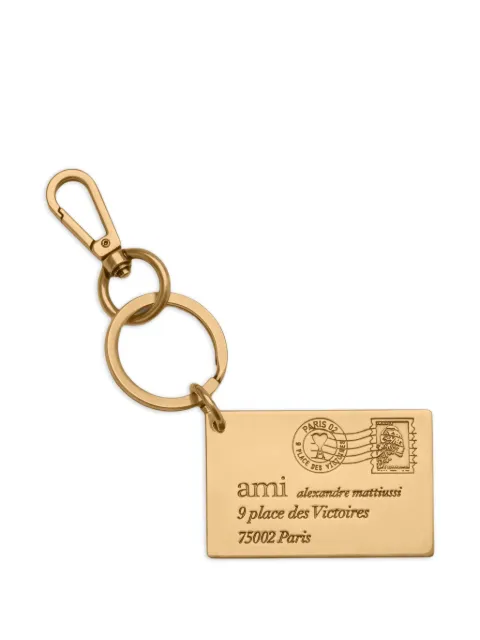 AMI Paris Enveloppe logo-debossed keyring