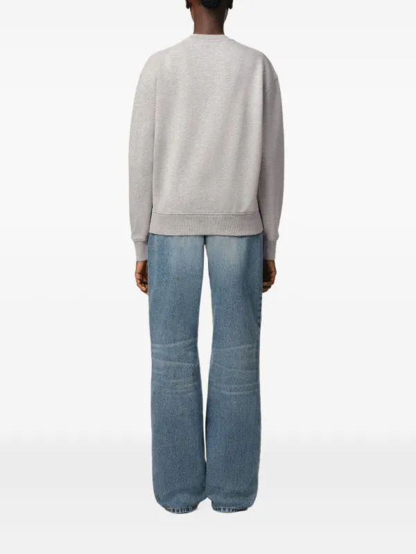 AMI Paris Ami De Coeur Cotton Sweatshirt | Grey | FARFETCH