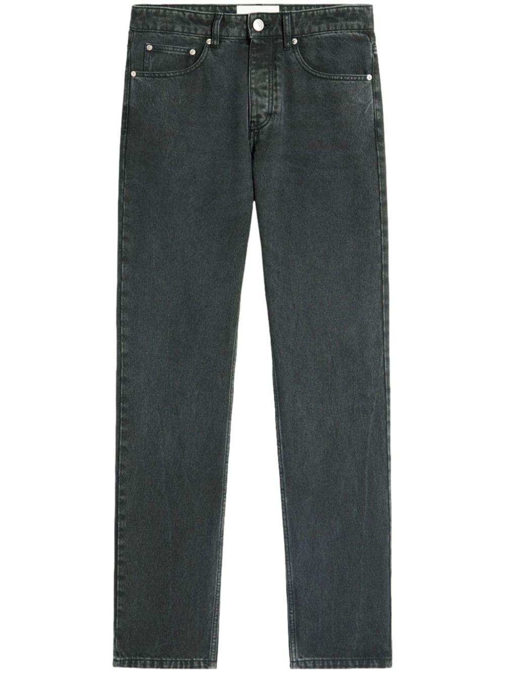 Shop Ami Alexandre Mattiussi Logo Patch Classic Jeans In Black