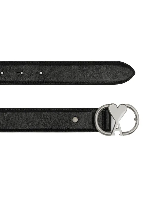 【限定価格セール！】 AMI JP FARFETCH | ブラック | レザーベルト Coeur De Ami Paris ウィッグ・エクステ