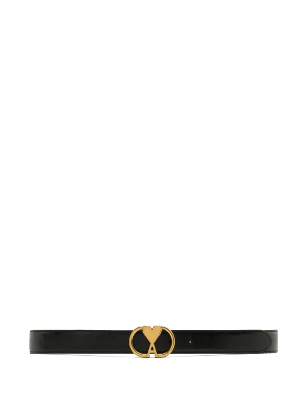 Ami Paris アミ パリス レザーベルト AMI Paris Ami De Coeur レザーベルト | ブラック | FARFETCH JP