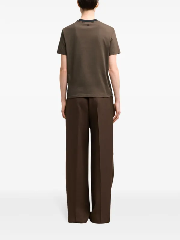 【関税込み】AMI Paris ブラウン ラウンジパンツ Brown Straight-Fit Trousers by AMI Paris on Sale