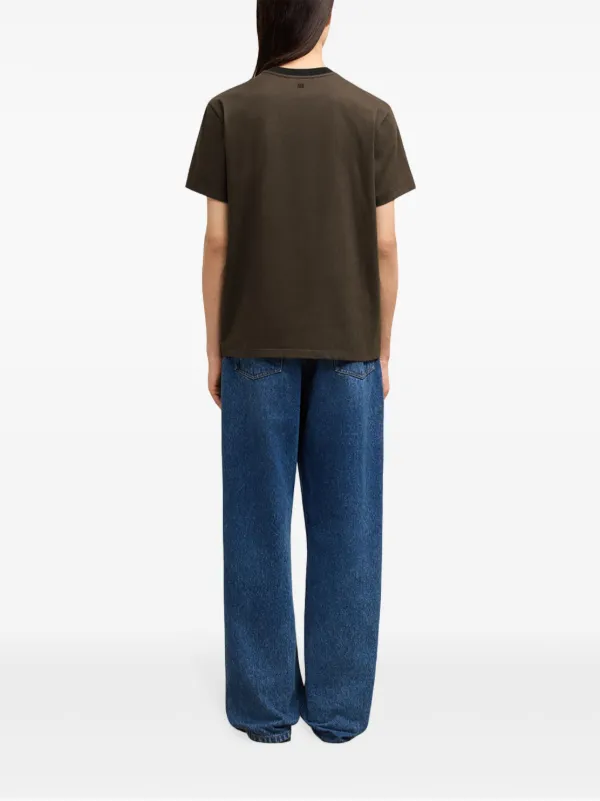 AMI Paris ロゴ Tシャツ | ブラウン | FARFETCH JP