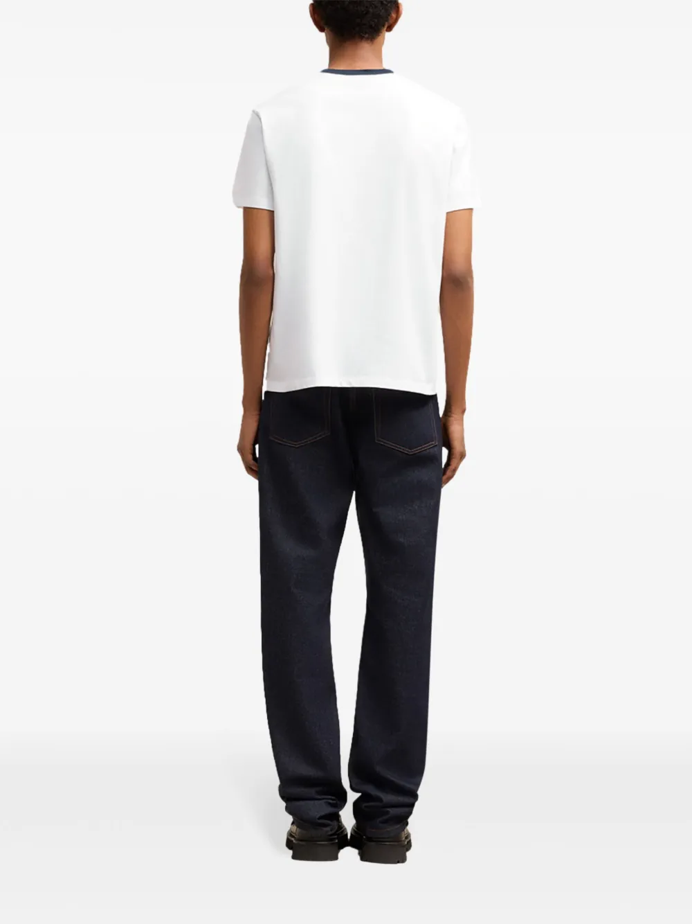 AMI Paris T-shirt van biologisch katoen met logo-applicatie Wit