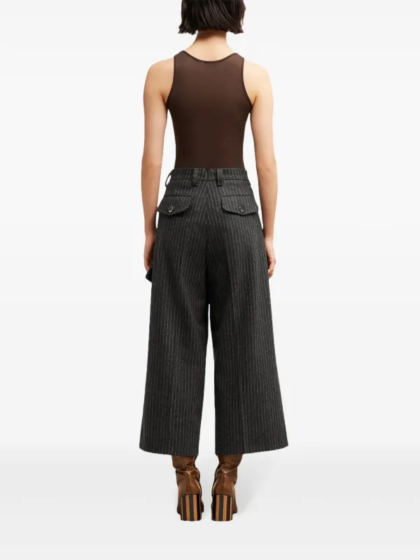 AMI Paris★ミリタリーバミューダ AMI Paris Military Bermuda Stripe Trousers | Grey | FARFETCH TW
