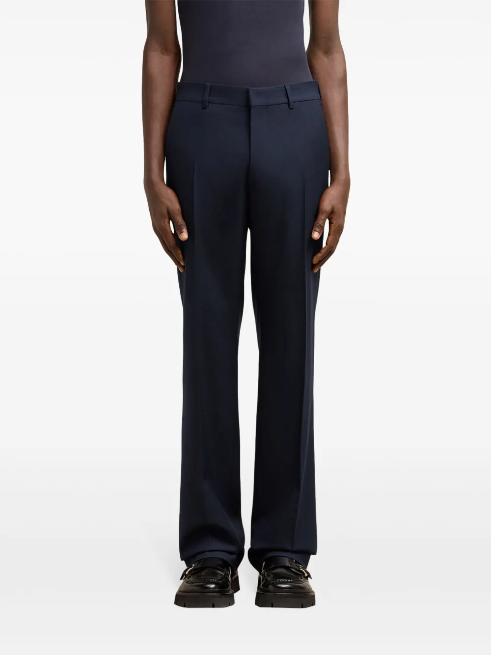 AMI Paris Wollen plooibroek Blauw