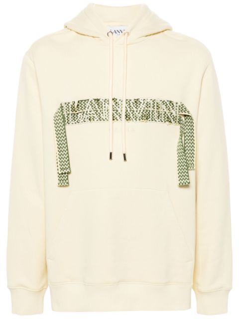 Lanvin logo-embroidered cotton hoodie Men