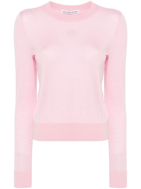 Alexander Wang intarsia-knit logo wool sweater Women