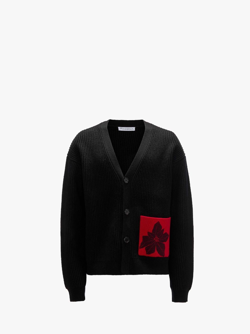 Shop Jw Anderson Cardigan With Patch Pocket In Black