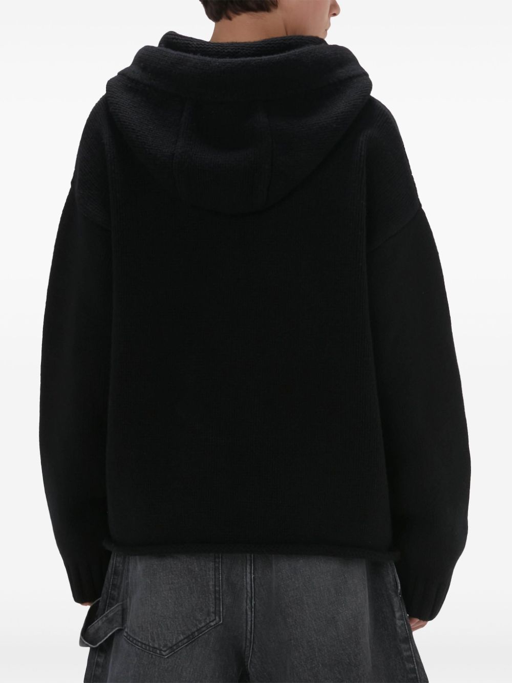 Shop Jw Anderson Anchor-logo Zip Hoodie In Black