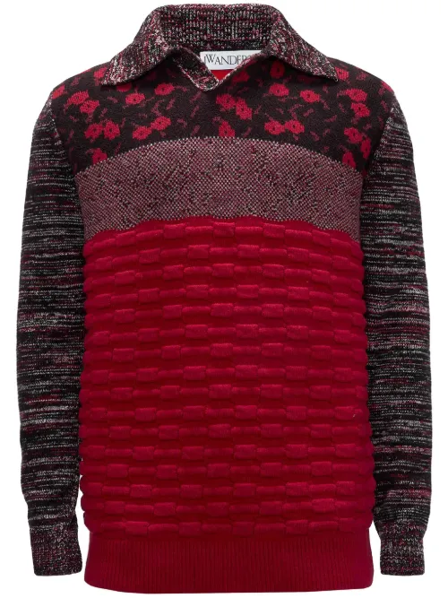 Polo à textures multiples - JW Anderson - Modalova