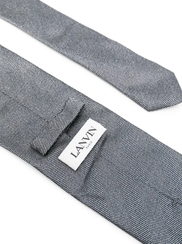 Cravate En Soie Lanvin - Modèle Multicolore Occasion - Pour Homme, élégant Et Vintage