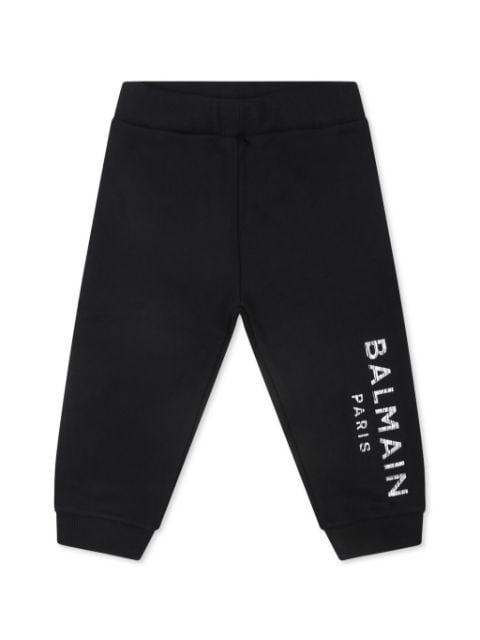 Balmain Kids logo-print organic cotton track pants